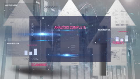 Futuristic Data Analysis Interface with Progress Metrics