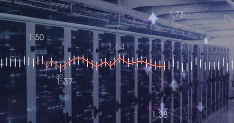 Digital Data Processing in Luxury Server Room with Financial Analytics - Download Free Stock Images Pikwizard.com