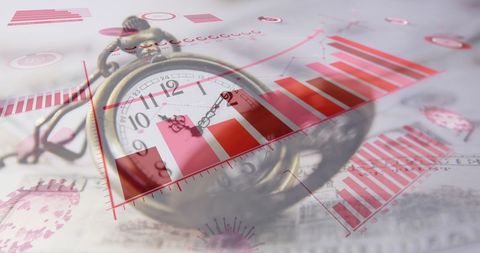 Pandemic Time Management Concept with Digital Data Overlay - Download Free Stock Images Pikwizard.com