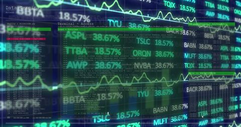 Dynamic Stock Market Data Overlay with Graph Lines - Download Free Stock Images Pikwizard.com