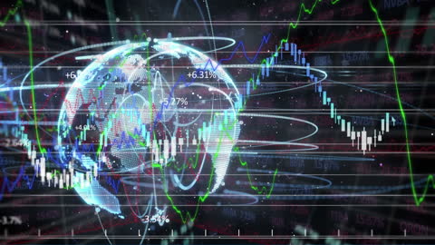 Global Finance Data Streams with Graphical World Overlay