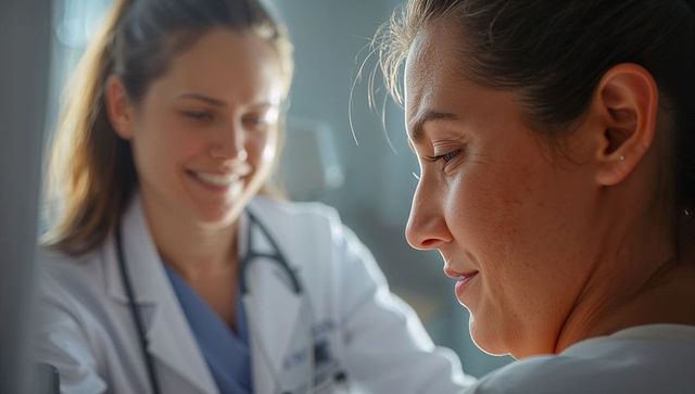 Doctor Administering Injection to Patient in Medical Office