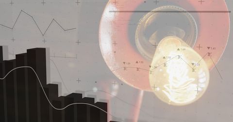 Conceptual Image of Innovation with Light Bulb and Data Visualizations - Download Free Stock Images Pikwizard.com