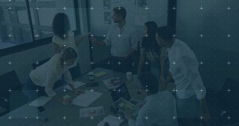 Business Team Collaboration in Modern Workspace