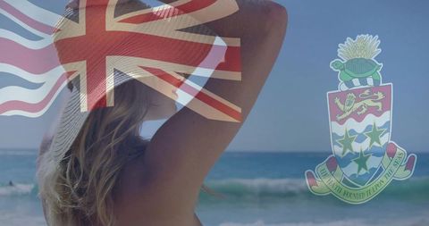 Beachgoer Relaxing on Vibrant Caribbean Shoreline in Summer