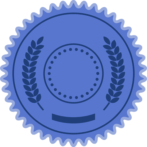Blue Abstract Badge Illustration on Transparent Background - Download Free Stock Videos Pikwizard.com