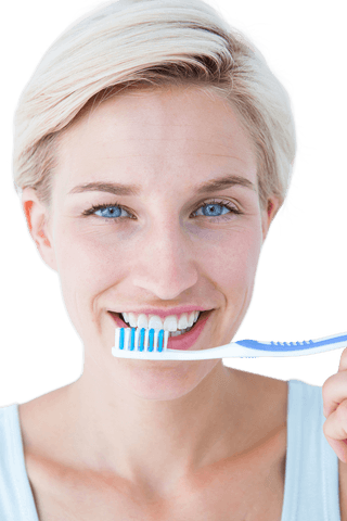 transparent smiling woman brushing teeth with toothbrush - Download Free Stock Videos Pikwizard.com