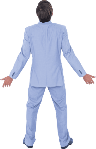Back View of Businessman Spreading Hands on Transparent Background - Download Free Stock Videos Pikwizard.com