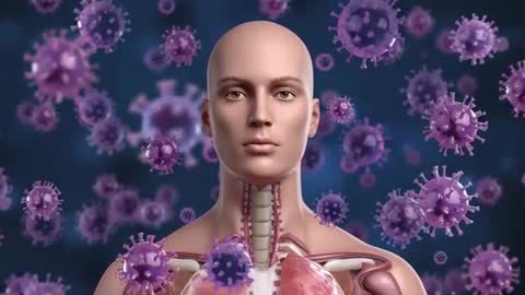 Futuristic Anatomy Visualization with Virus Particles