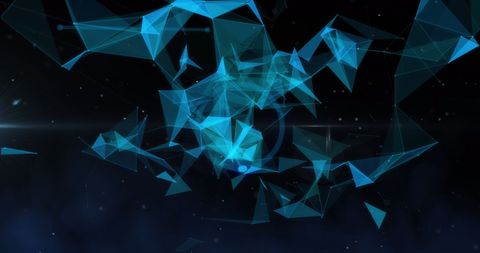 Abstract Digital Network with Blue Geometric Connections - Download Free Stock Images Pikwizard.com