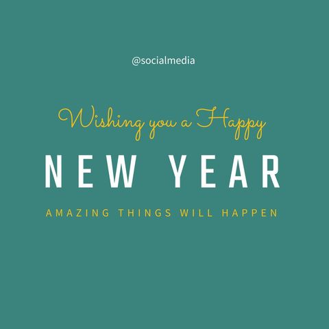 Happy New Year Message with Inspiring Optimism and Renewal - Download Free Stock Templates Pikwizard.com