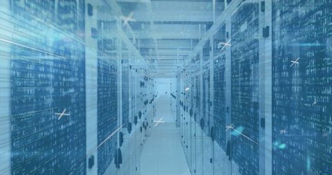 Advanced Data Center with Digital Interface Elements - Download Free Stock Images Pikwizard.com