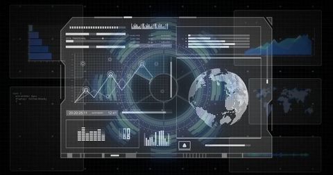 Digital Global Finance Data Interfaces and Analytics - Download Free Stock Images Pikwizard.com