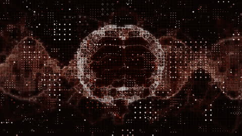 Abstract Neural Network Visualization with Digital Brain Pattern