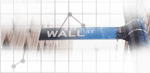 Wall street signage on transparent background