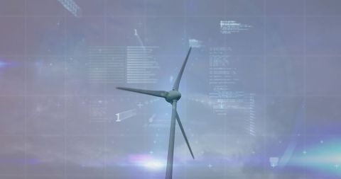 Renewable Energy Concept with Advanced Digital Overlay - Download Free Stock Images Pikwizard.com