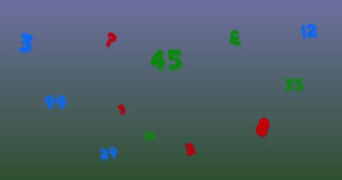 Floating Colorful Numbers and Letters on Gradient Background - Download Free Stock Images Pikwizard.com