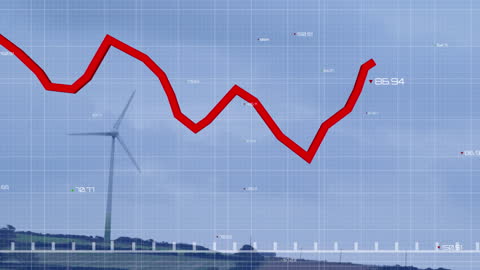 Renewable Energy and Data Analysis Concept with Wind Turbine