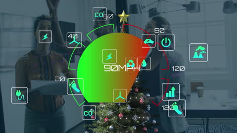 Data Analytics Overlay on Festive Office Environment