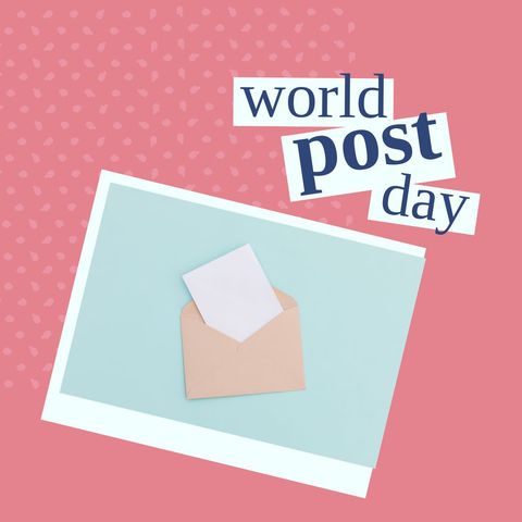 world post day celebration with envelope and card - Download Free Stock Templates Pikwizard.com