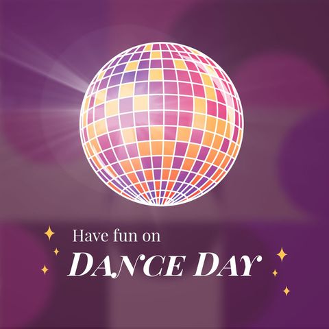 colorful disco ball dance day celebration poster art - Download Free Stock Templates Pikwizard.com