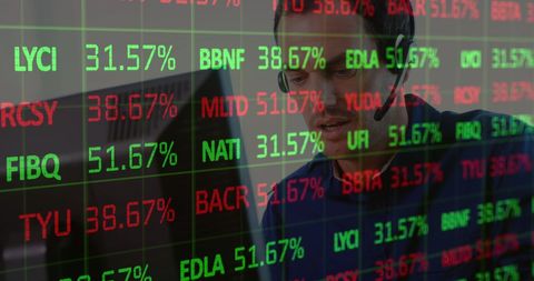 Business Professional Analyzing Stock Market Statistics