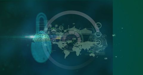 Secure Global Data Interface Concept with Padlock - Download Free Stock Images Pikwizard.com