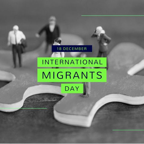 international migrants day commemoration with figurines and text overlay - Download Free Stock Templates Pikwizard.com