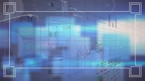 Futuristic Stock Market Data Animation Overlay