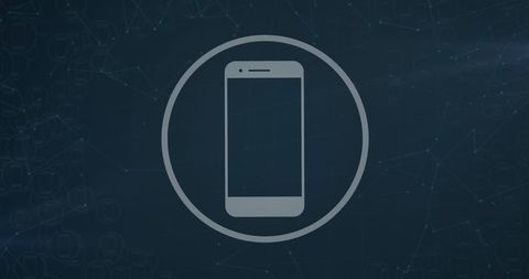 Digital connectivity concept with smartphone overlay