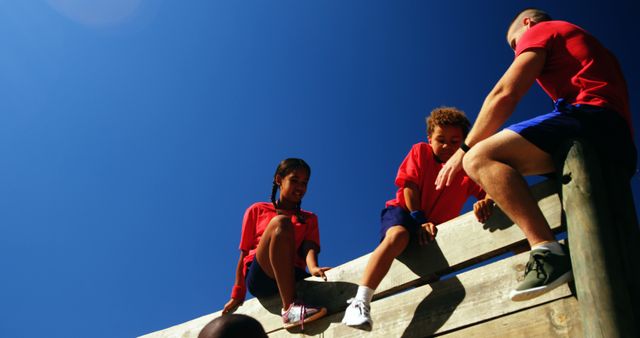 Children Participating in Outdoor Obstacle Course Training - Download Free Stock Images Pikwizard.com