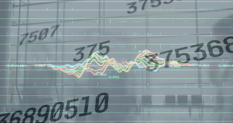 Abstract Financial Data Chart Digital Interface