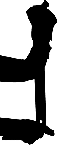 Confident businessman silhouette isolated on transparent background