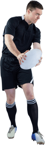 transparent rugby player performing side pass - Download Free Stock Videos Pikwizard.com