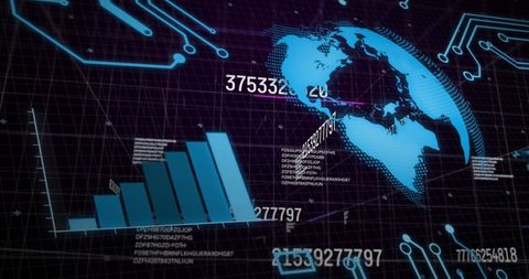 Global Business Analytics and Data Visualization in Digital Interface - Download Free Stock Images Pikwizard.com
