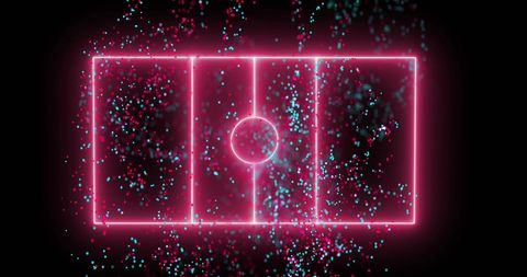 Futuristic Neon Sports Field with Moving Light Trails - Download Free Stock Images Pikwizard.com