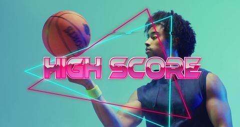 Colorful Sports Concept with Glowing Neon Graphic Effects - Download Free Stock Images Pikwizard.com