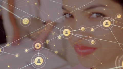 Digital Networking Connections in Modern Office Environment