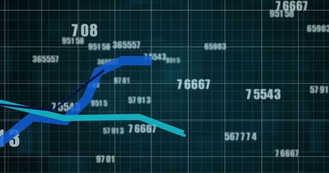 Dynamic Financial Data Processing with Ascending Lines - Download Free Stock Images Pikwizard.com