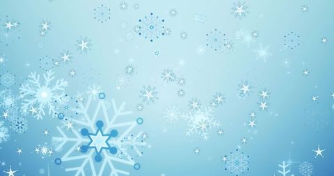 Winter Snowflakes Falling on Light Blue Background - Download Free Stock Images Pikwizard.com