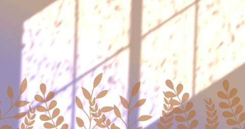 Sunlit Leaf Silhouettes on Orange Wall Background - Download Free Stock Images Pikwizard.com
