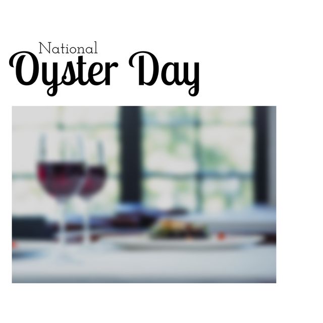 National Oyster Day Celebration with Wine and Elegant Table Setting - Download Free Stock Templates Pikwizard.com