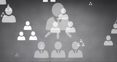 Digital Composite of User Network Collaboration on Grey Background - Download Free Stock Images Pikwizard.com