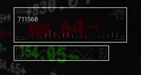 Dynamic Data Dashboard Panel over Pixelated Grid Background