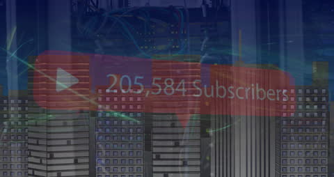 Digital Interface Icons Blending with Urban Landscape Visualization