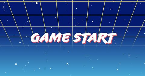 Retro Game Start Screen With Grid and Stars Theme - Download Free Stock Images Pikwizard.com