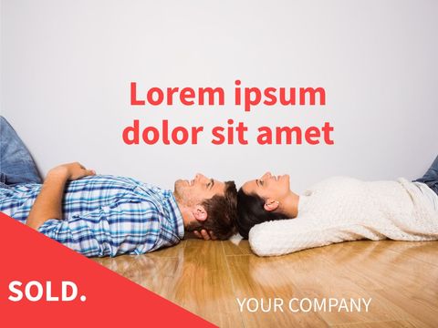 Happy Couple Relaxes After Home Purchase on Wooden Floor - Download Free Stock Templates Pikwizard.com