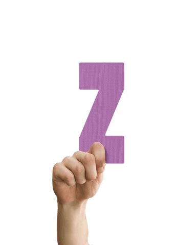 transparent hand holding purple z letter sign - Download Free Stock Videos Pikwizard.com