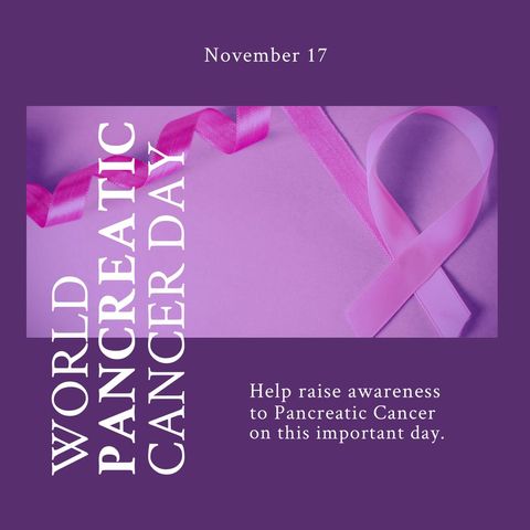 World Pancreatic Cancer Day Awareness Poster with Pink Ribbon - Download Free Stock Templates Pikwizard.com