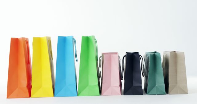 Colorful Collection of Shopping Bags with Copy Space - Download Free Stock Images Pikwizard.com